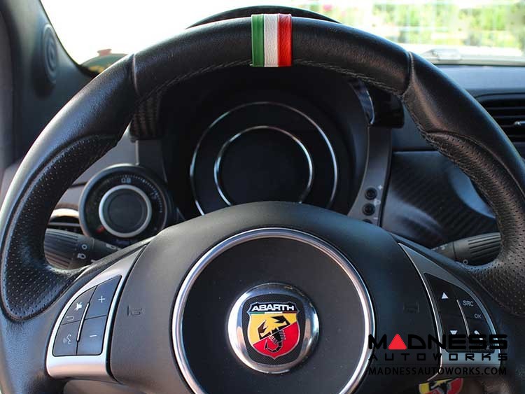 FIAT 500 Steering Wheel Centering Band Italian Flag Design